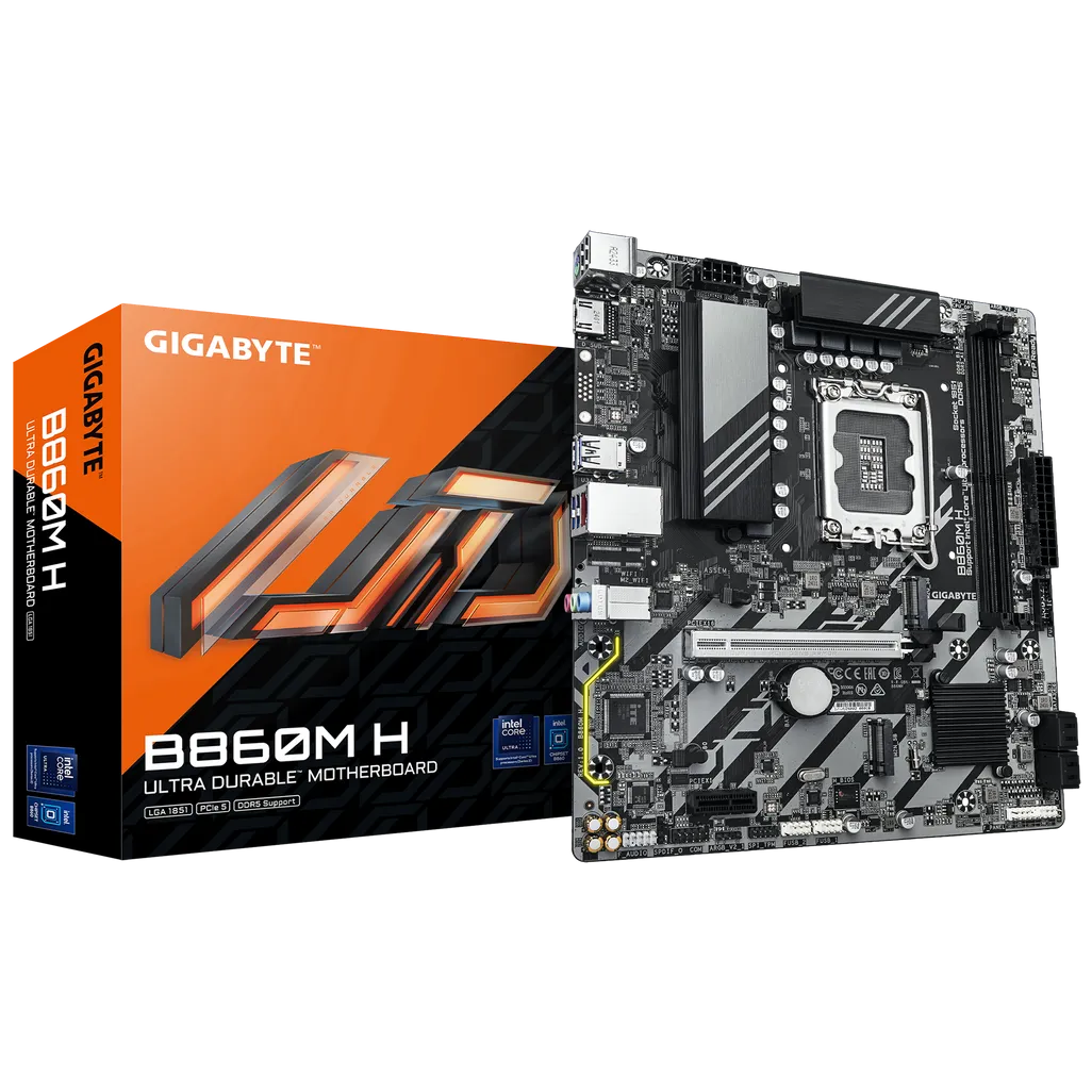GIGABYTE Intel® B860 Chipset for LGA 1851; 2x DDR5; 2x M2; HDMI; mATX