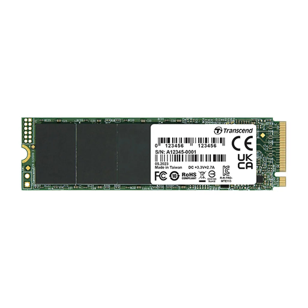 TRANSCEND 500GB MTE115S PCI-E M.2 2280 SSD NVMe 1.3 PCIE 3x 4 - 3D TLC