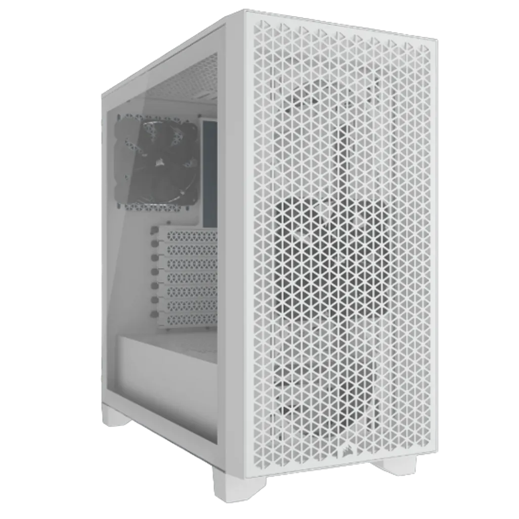 3000D Tempered Glass Mid-Tower- White