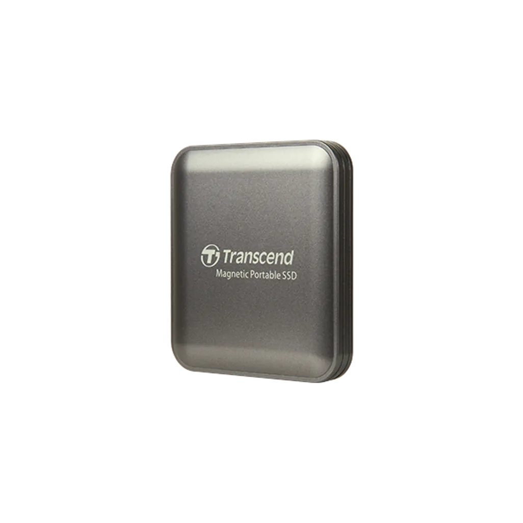 TRANSCEND 1TB ESD420C USB3.2 TYPE C (USB 20Gbps) MAGNETIC PORTABLE SSD MagSafe Compatiable R/W up to 2000MB/s - Iron Grey