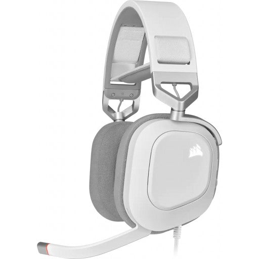 Corsair HS80 RGB USB Premium Gaming Headset with 7.1 Surround Sound; White.