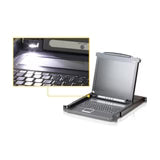 ATEN 8P PS/2-USB VGA 19'' LCD KVM Switch W/(USA KB/SPKB)/W/(US/EU) CORD