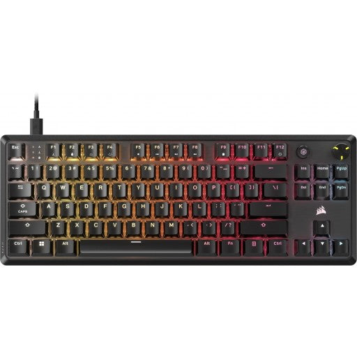 CORSAIR K70 CORE TKL RGB Mechanical Gaming Keyboard - CORSAIR MLX Red v2 Linear Switches - Sound Dampening - Rotary Dial