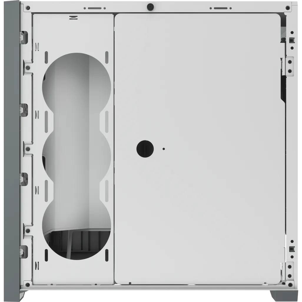 5000D Airflow Tempered Glass Mid-Tower; White - 4x3.5''; 2x2.5''; Up to 360mm Liquid Coolers - ATX Chassis