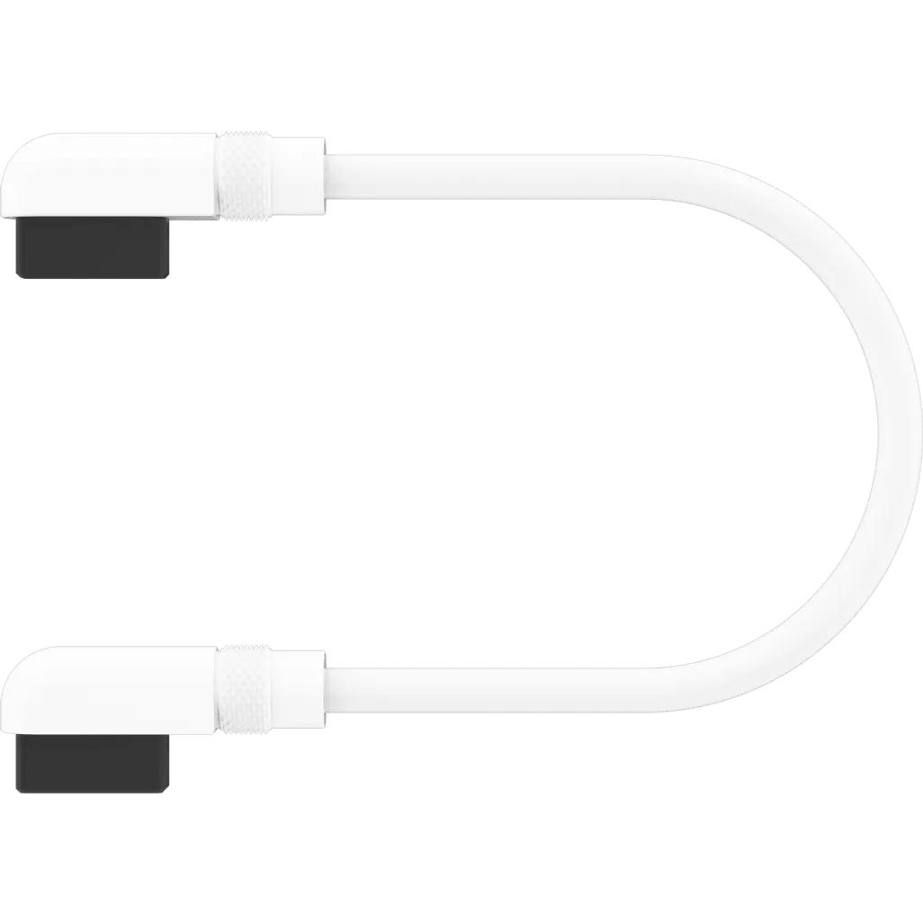 CORSAIR iCUE LINK Cable; 2x 135mm with Slim 90° connectors; White