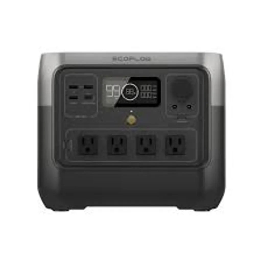 ECOFLOW RIVER 2 MAX Portable Power Station 512Wh battery 500W output 220W Solar Charger - SA Socket