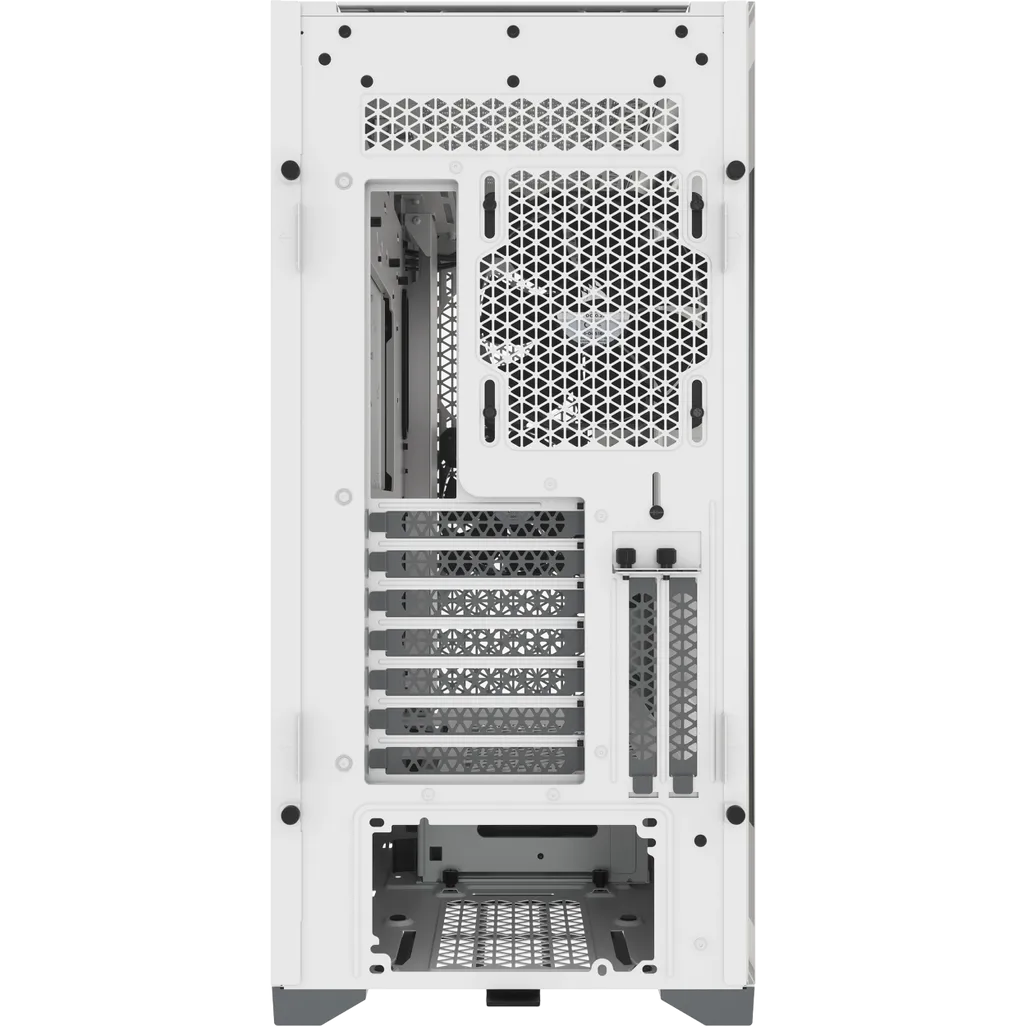 5000D Airflow Tempered Glass Mid-Tower; White - 4x3.5''; 2x2.5''; Up to 360mm Liquid Coolers - ATX Chassis