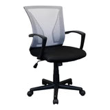 Everfurn Simone Mid Back Office Chair White Mesh Fabric Cut Foam