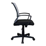 Everfurn Simone Mid Back Office Chair White Mesh Fabric Cut Foam