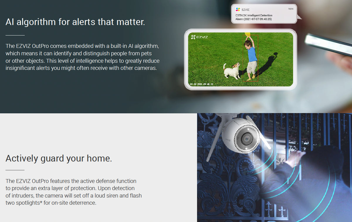 EZVIZ OutPro 2K - Outdoor Colour Night Vision WiFi Security Camera