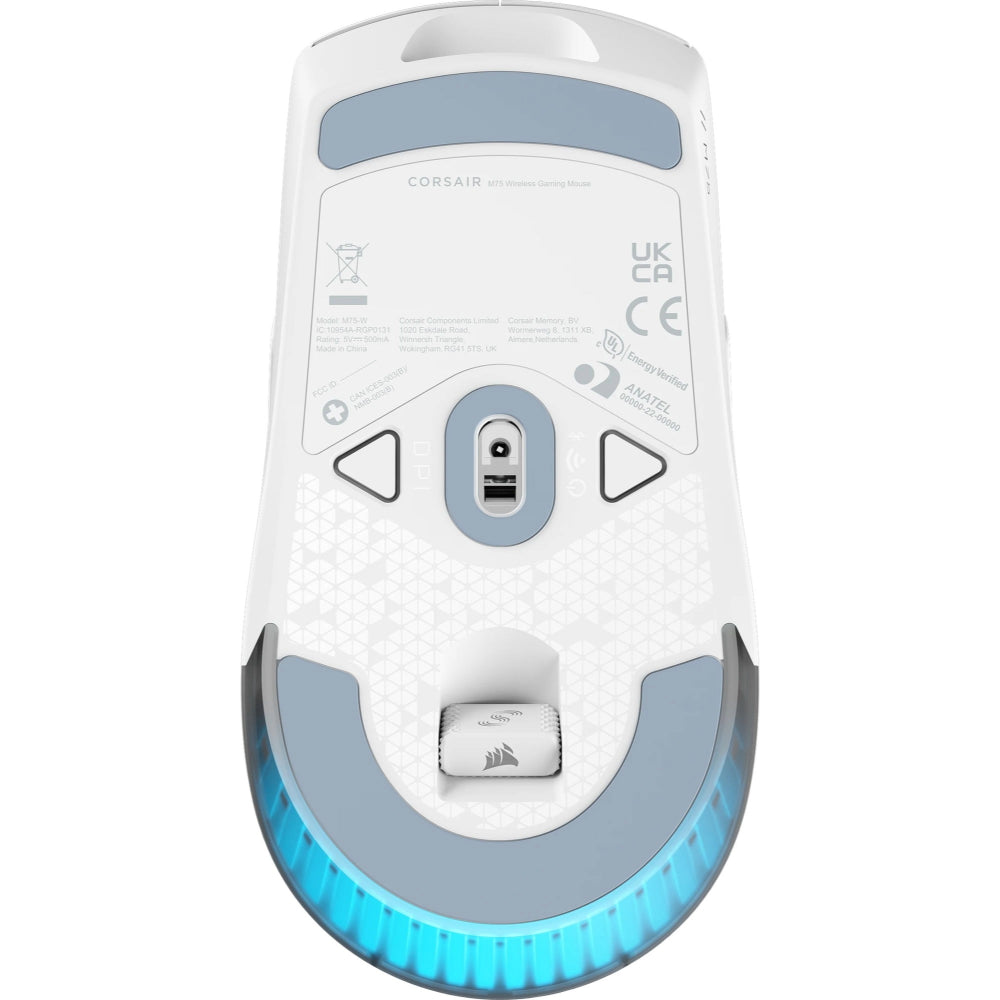 Corsair M75 Wireless Lightweight RGB Gaming Mouse;Slip[stream + Bluetooth; White.