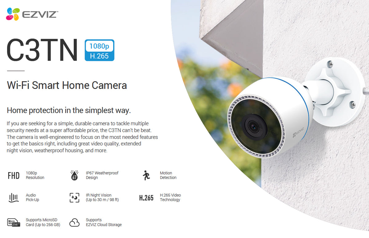 EZVIZ C3TN 1080p Full HD Outdoor WiFi Security Camera