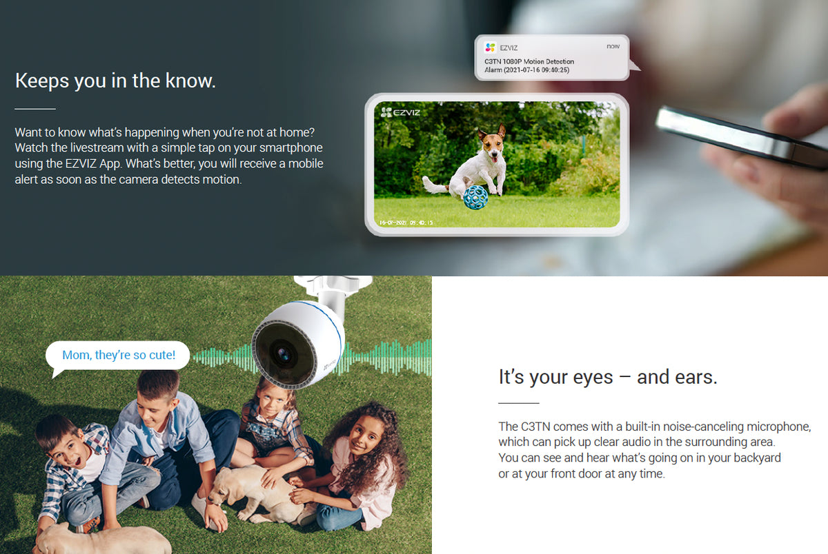 EZVIZ C3TN 1080p Full HD Outdoor WiFi Security Camera