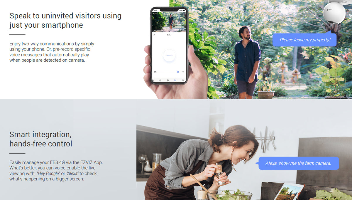 EZVIZ EB8 2K Battery-Powered PT 4G Security Camera