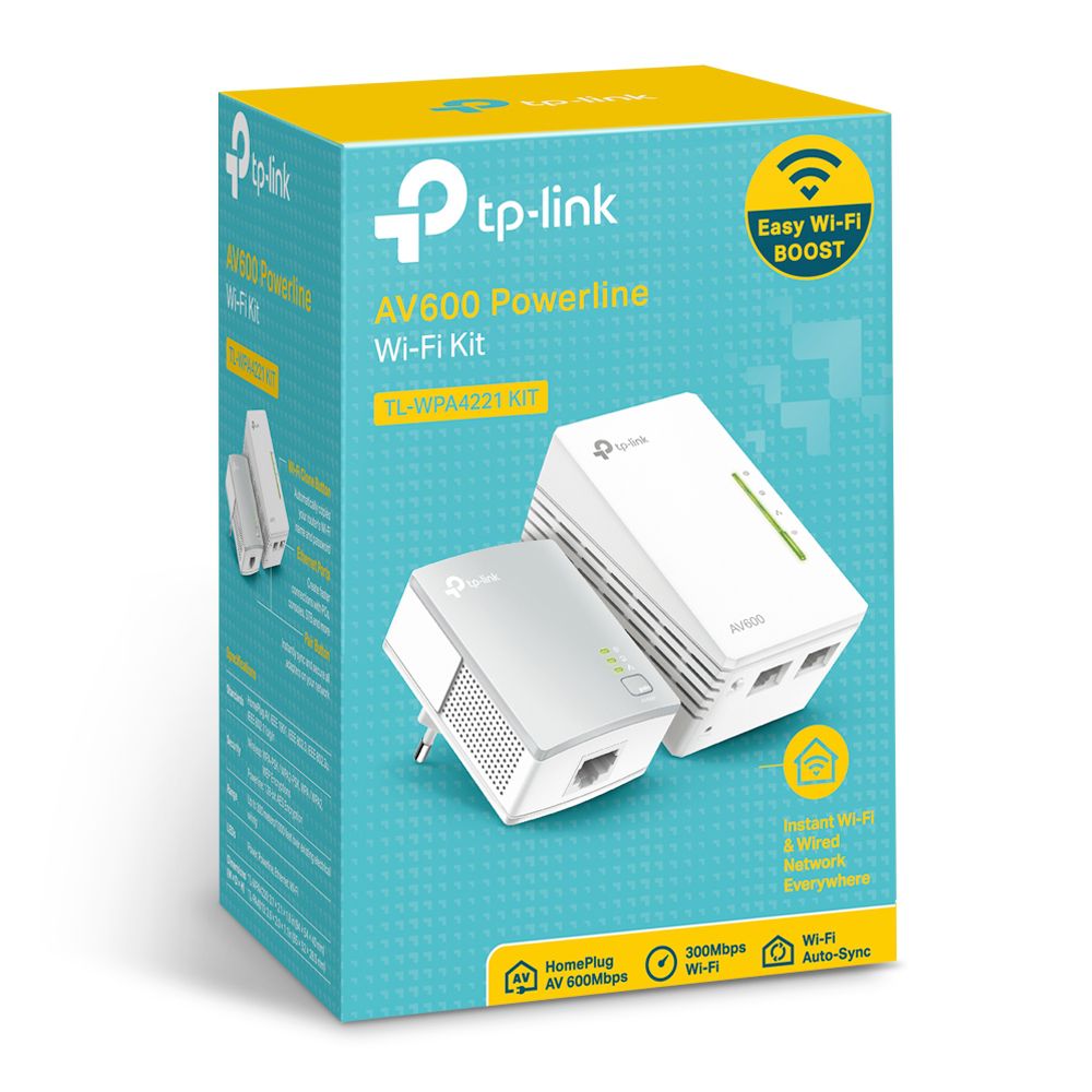 TP-Link TL-WPA4221 KIT AV600 Powerline Wi-Fi Kit
