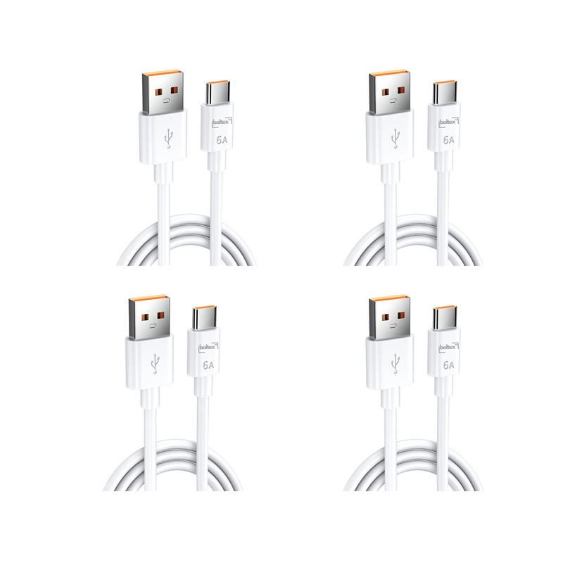 Boltex USB - Type-C Fast Charging Cable (4 PACK)