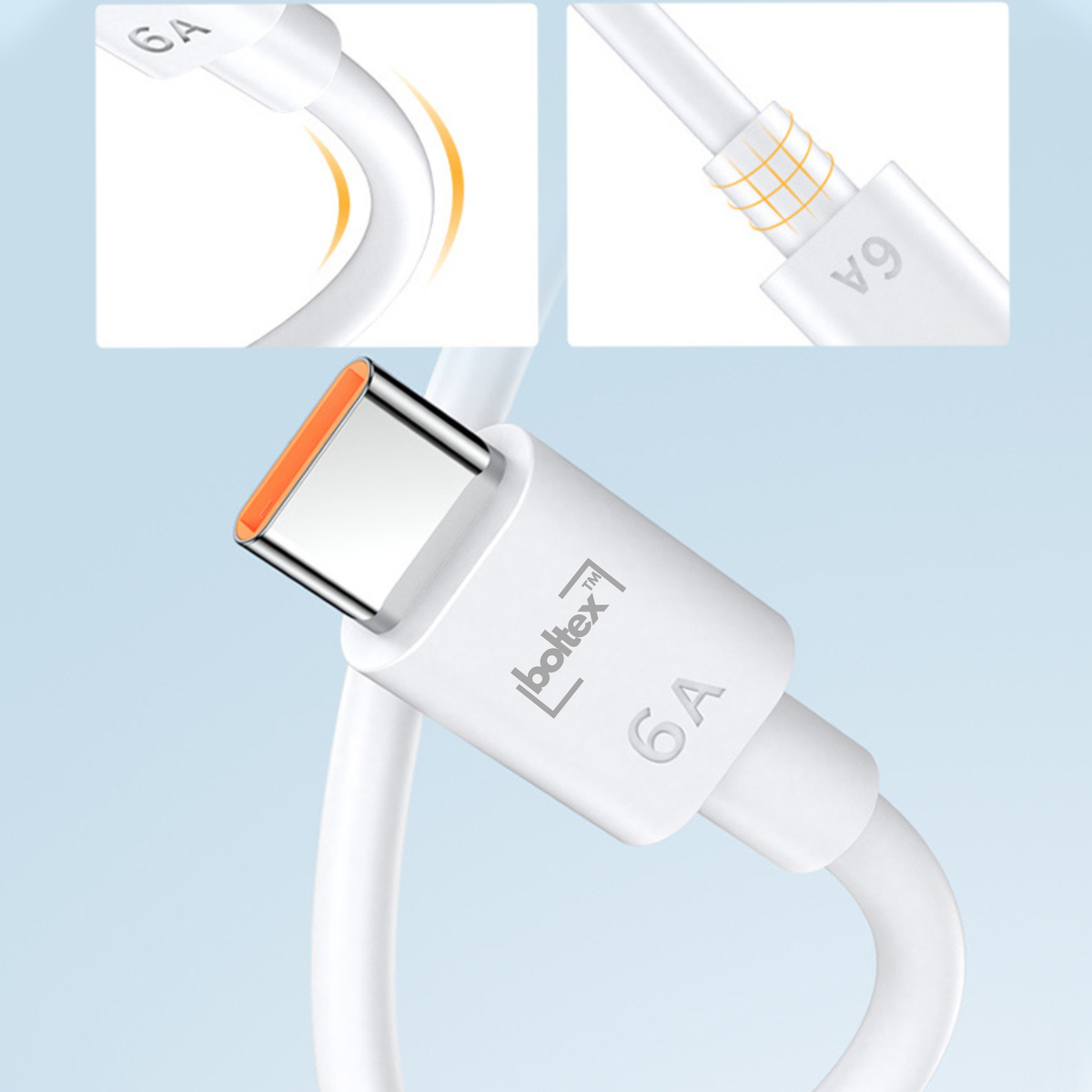 Boltex USB - Type-C Fast Charging Cable (4 PACK)