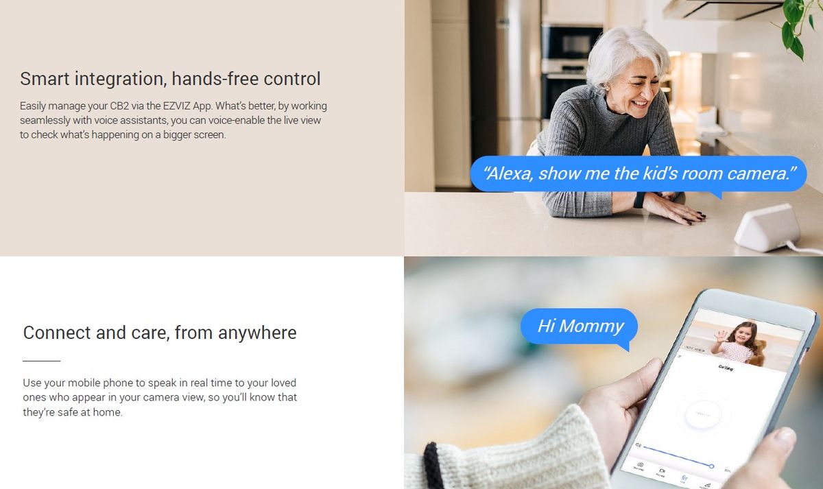 EZVIZ CB2 2MP Wi-Fi Smart Home Battery Camera - BLACK