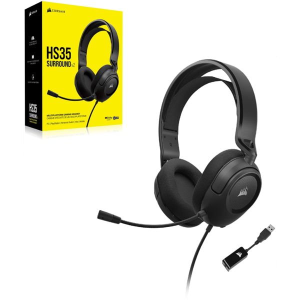 Corsair HS35 Surround V2 Wired Gaming Headset - Black (UNBOXED DEAL)