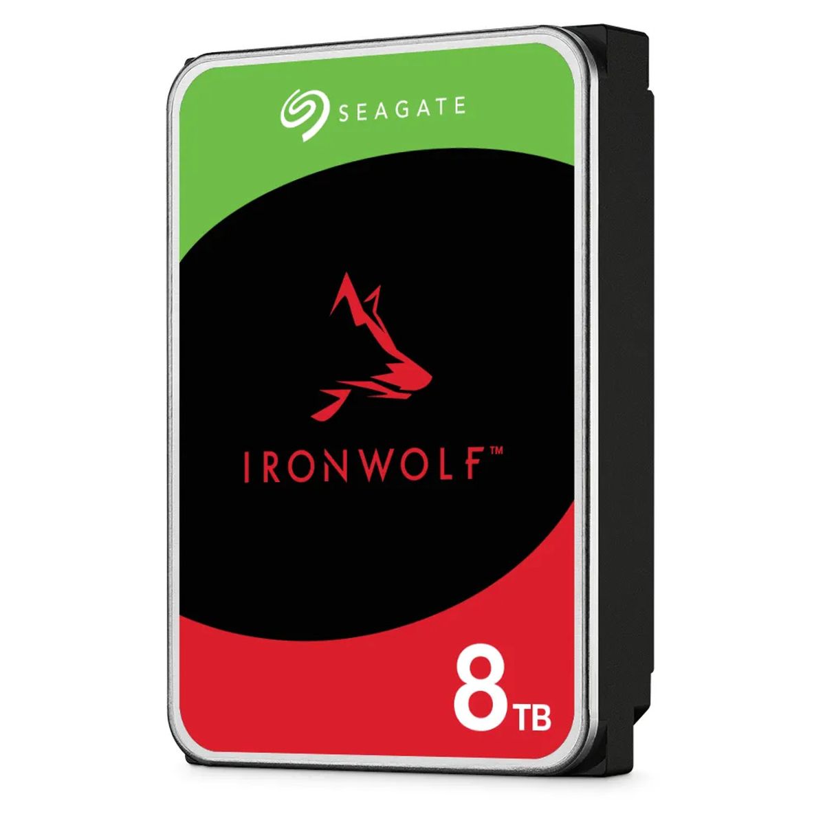 Seagate Ironwolf ST8000VN002 8TB 3.5'' HDD NAS Drives; SATA 6GB/s Interface; 1-8 Bays Supported; MUT: 180TB/Year; RV: Yes; Dual