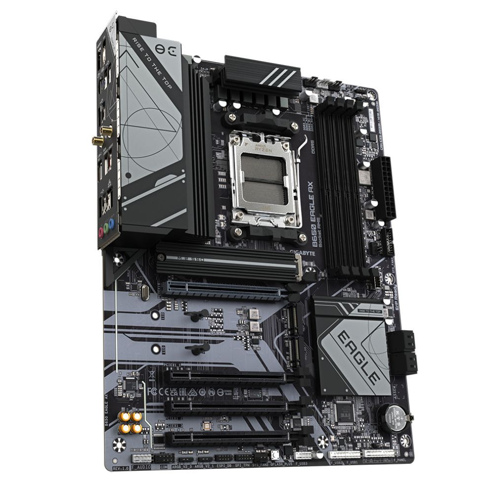 GIGABYTE AMD B650 EAGLE for 3rd/4th/5th Generation AMD Ryzen™ processors; 4x Dual DDR4; 3x M2; HDMI; DP.