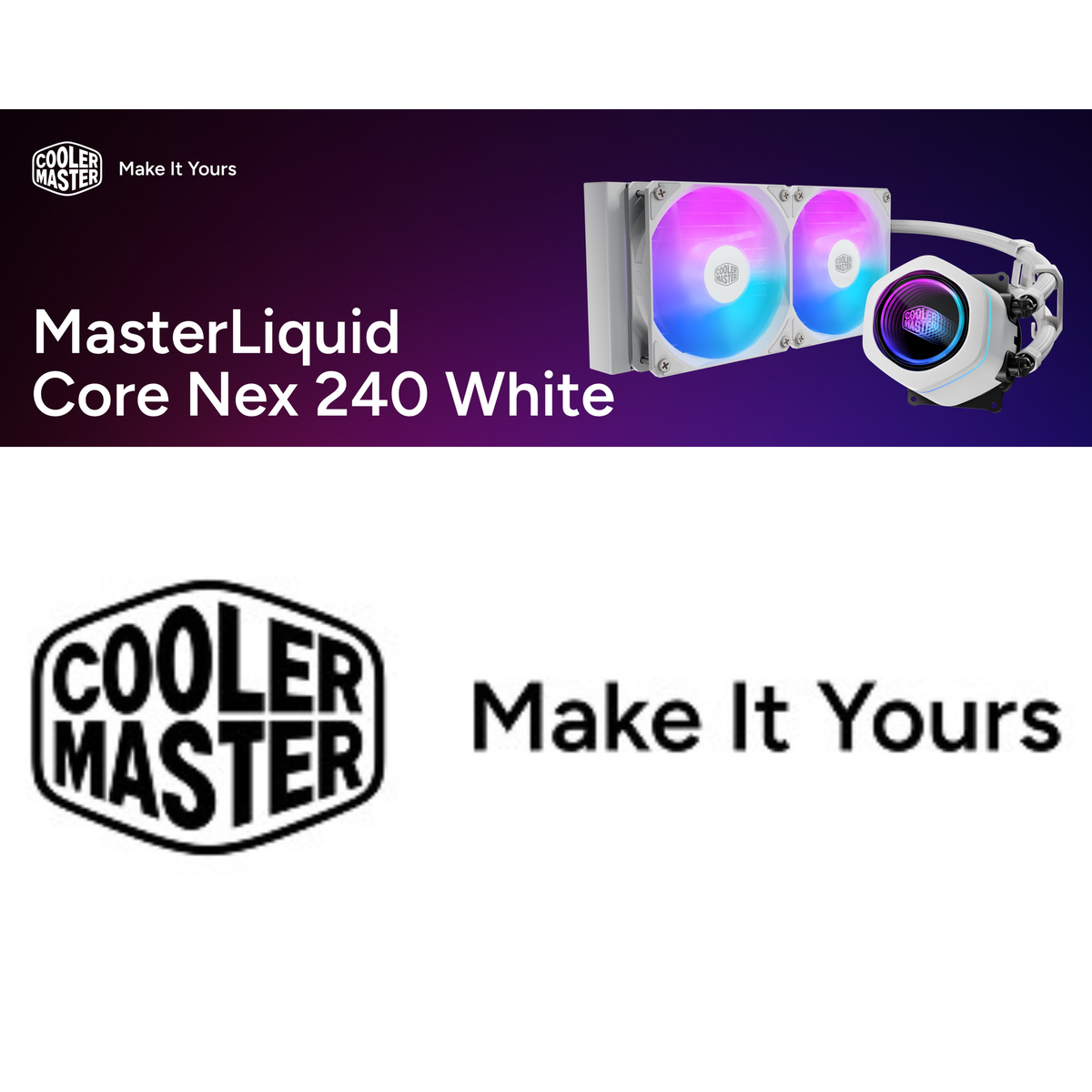Cooler Master Master Liquid Core Nex 240 ARGB - White