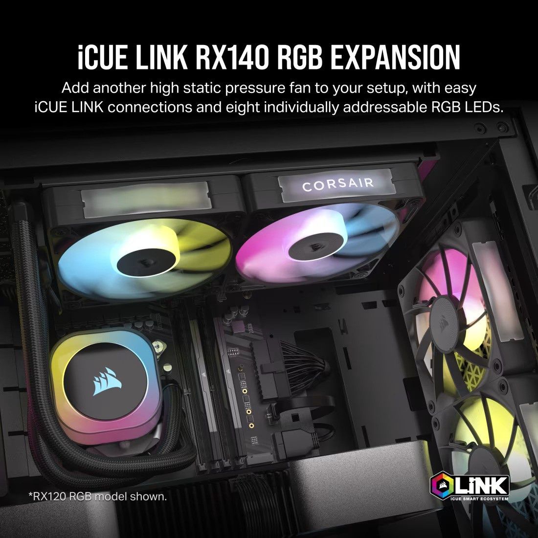 CORSAIR RX Series; iCUE LINK RX140; 140mm Fan; Single Pack.