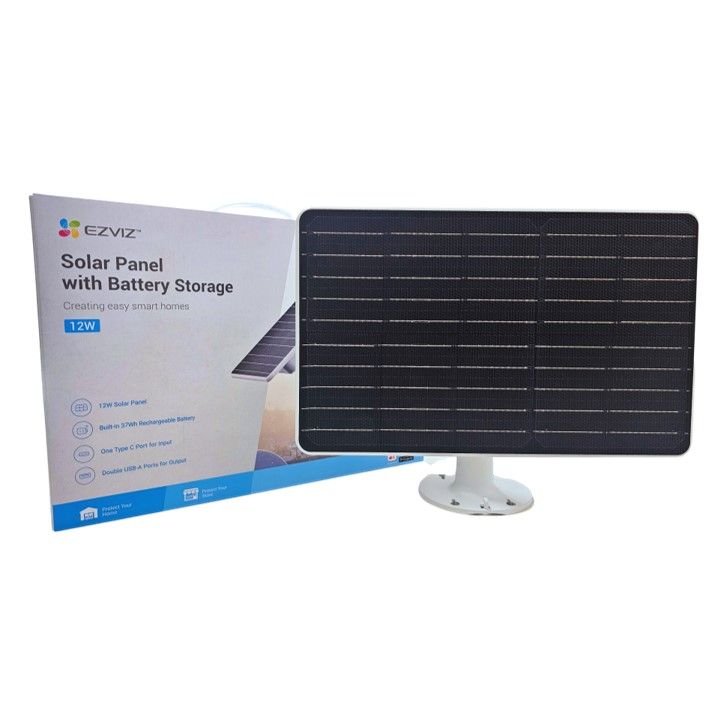 EZVIZ Solar Panel PBC12 (12W) Dual Output With Battery Backup
