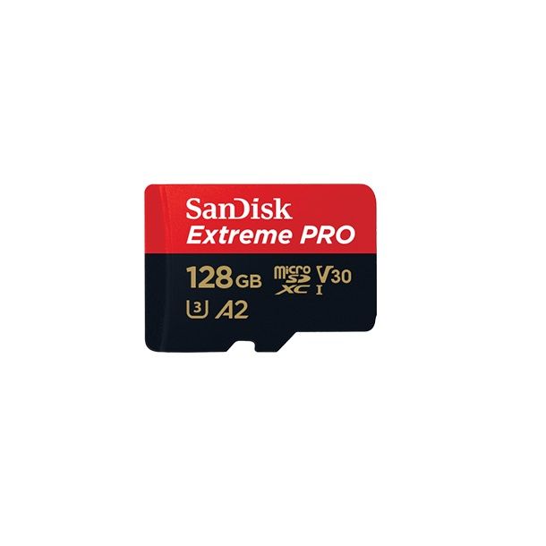 SANDISK EXTREME PRO MICROSDHC 128GB AND SD ADAPTER AND RESCUEPRO DELUXE A1 C10 V30 UHS I U3