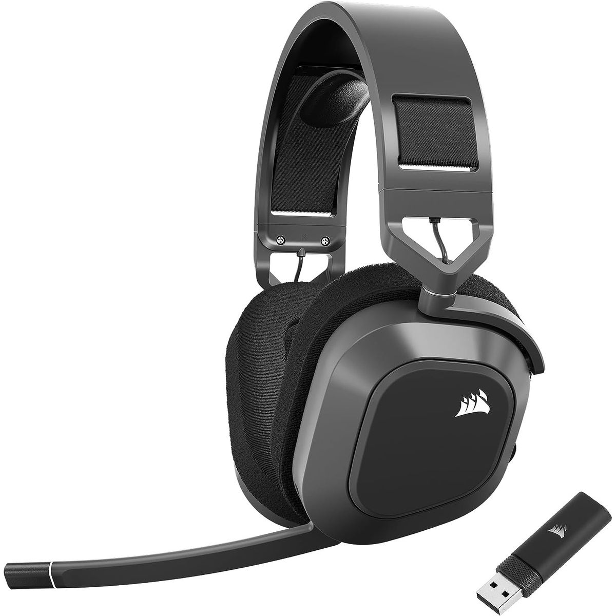 CORSAIR HS80 MAX WIRELESS Gaming Headset; Steel Gray