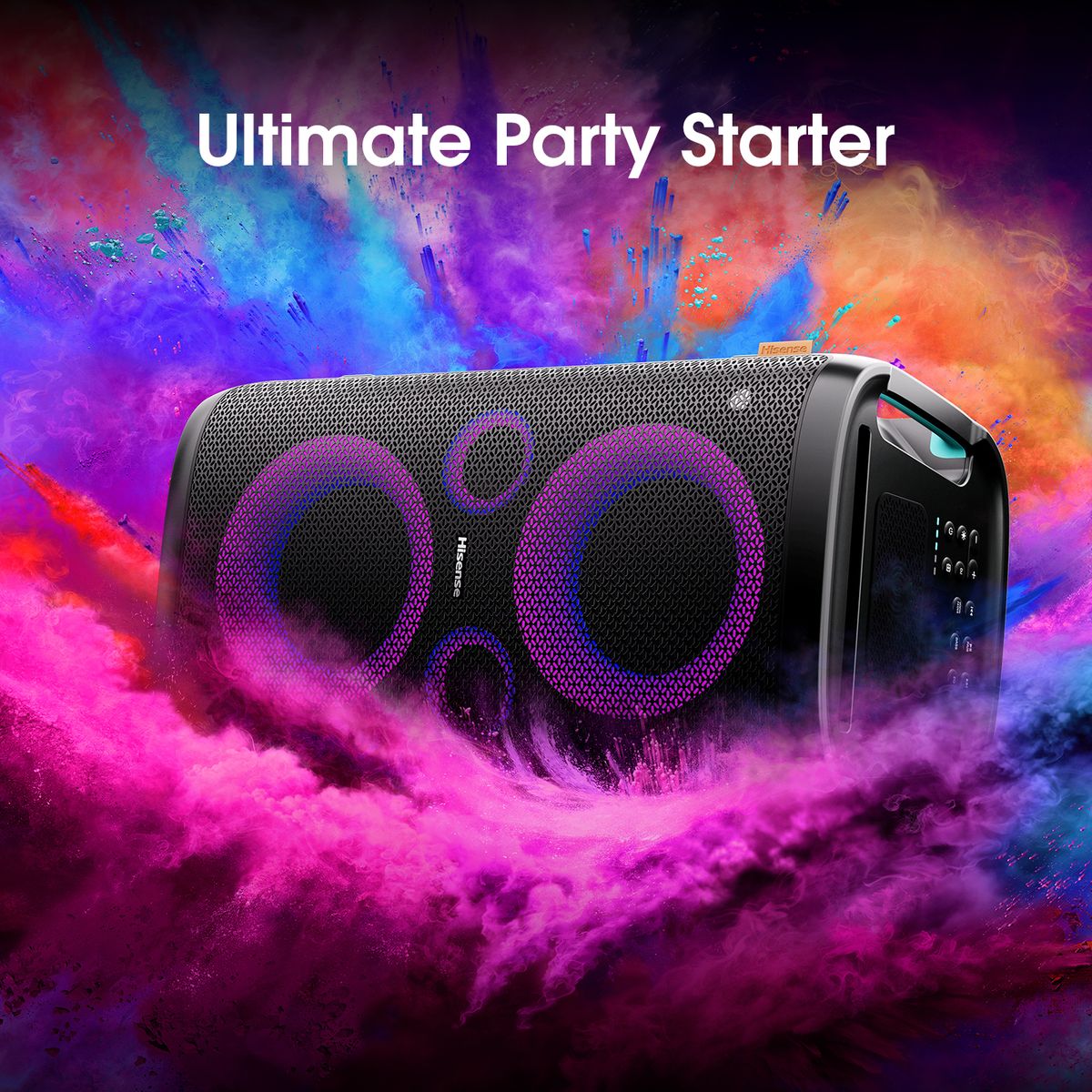Hisense 300W Party Rocker One True Wireless Stereo Bluetooth Speaker-Black