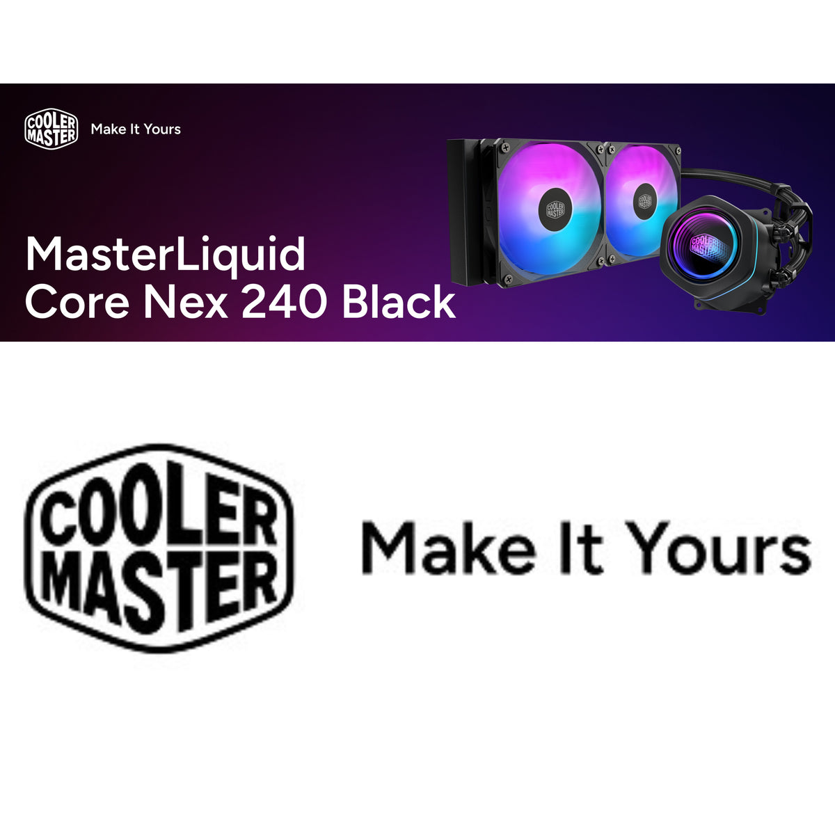 Cooler Master Master Liquid Core Nex 240 ARGB - Black