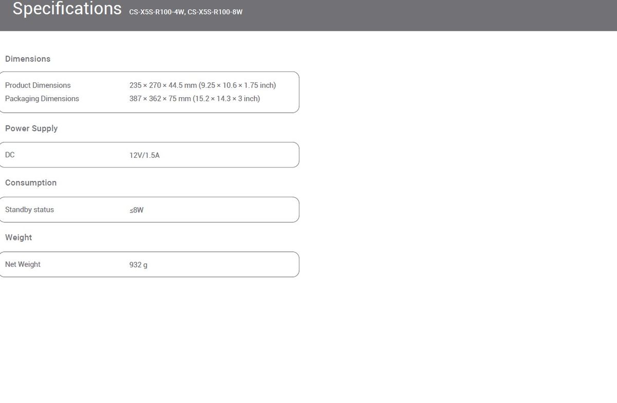 EZVIZ X5S - 8CH Wireless NVR with HDMI & VGA Output