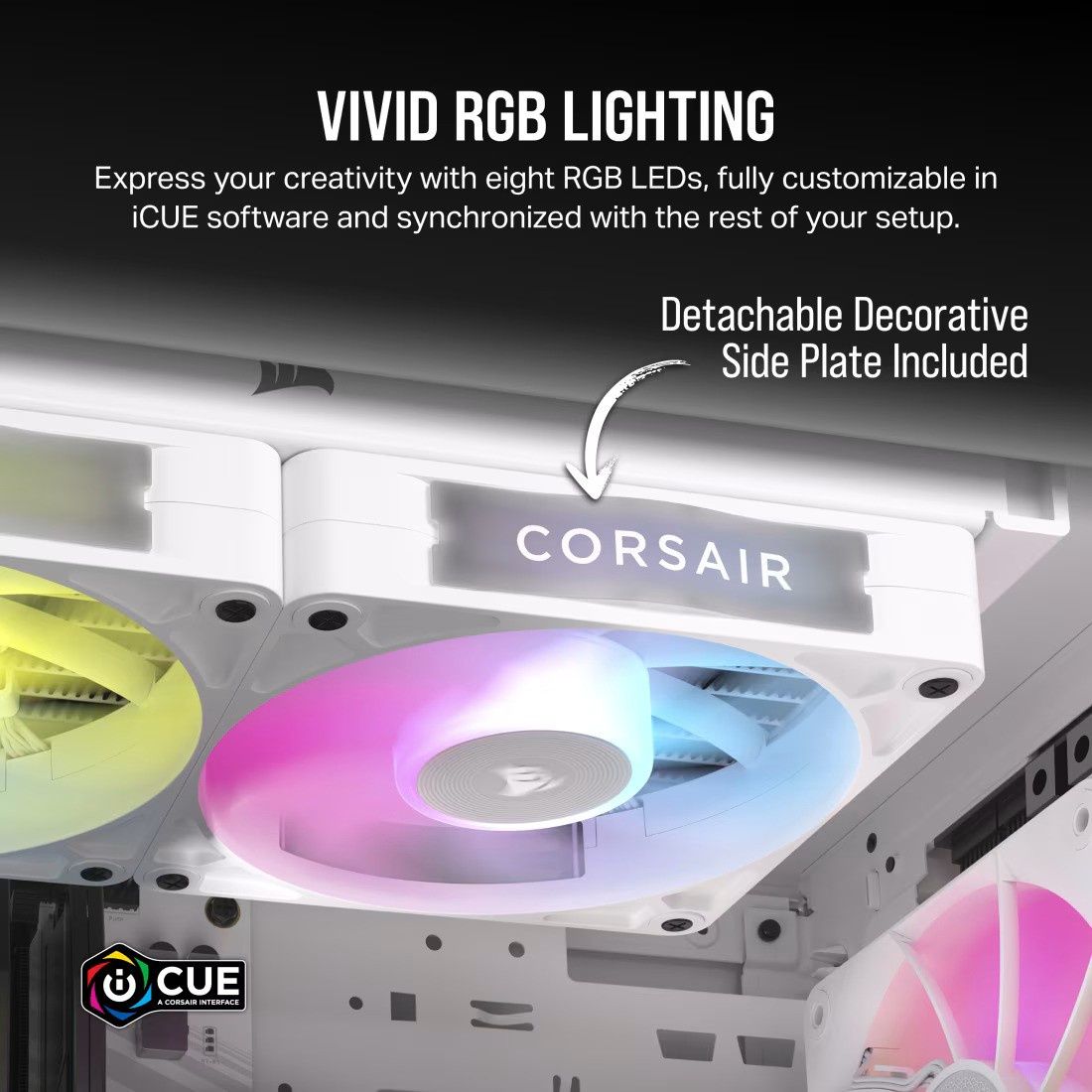 CORSAIR RX RGB Series; iCUE LINK RX120 RGB White; 120mm Fan; Single Pack