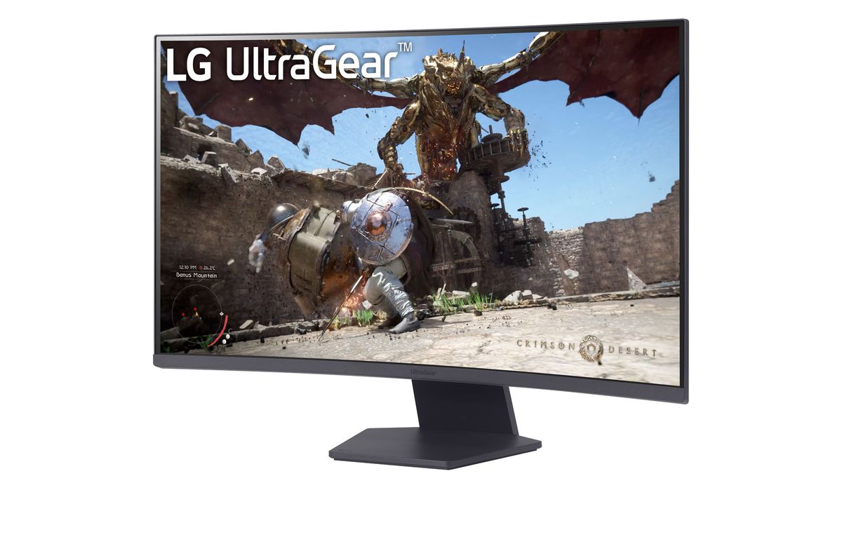 LG 32GS60QC-B 32'' UltraGear™ QHD 180Hz 1ms AMD FreeSync™ HDR10 1000R Curved Gaming Monitor; 180Hz refresh rate; 1ms (GtG) respo