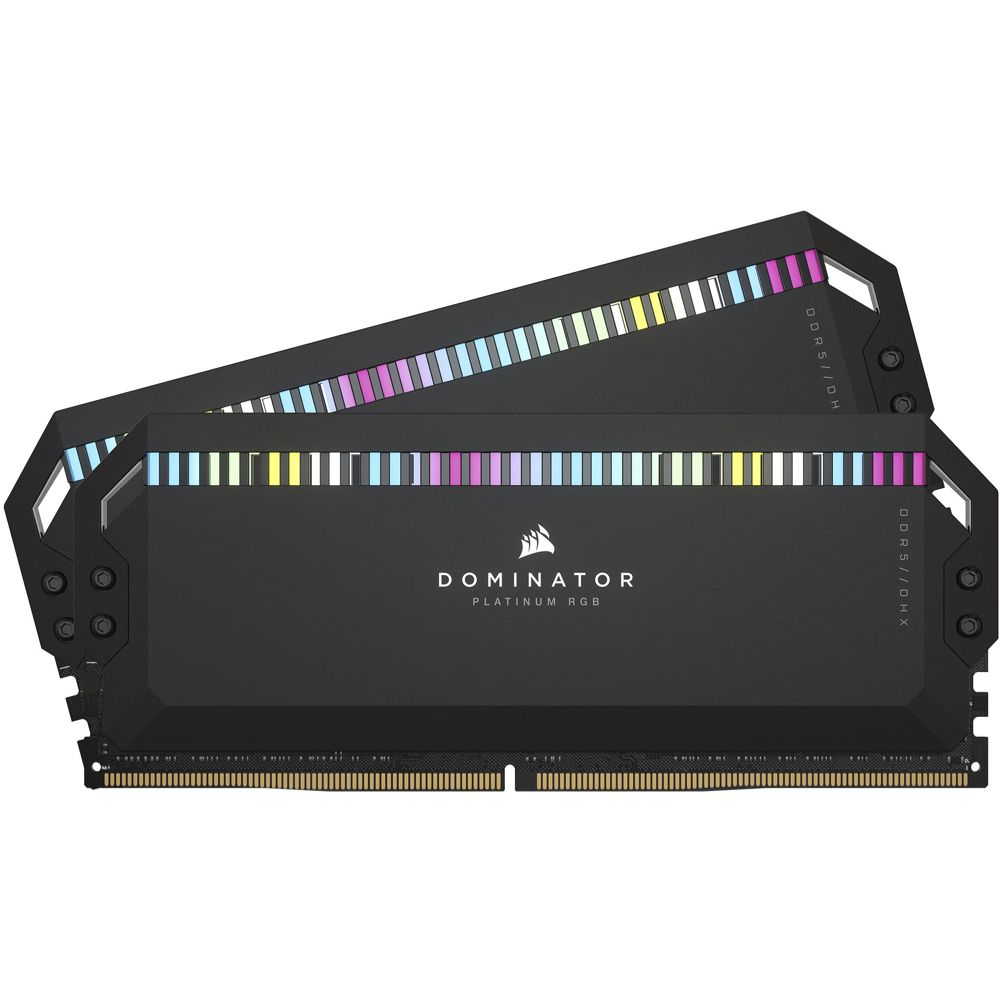 CorsairDOMINATOR PLATINUM RGB DDR5; 5200MHz 64GB 2x32GB DIMM; 40-40-40-77; 1.25V