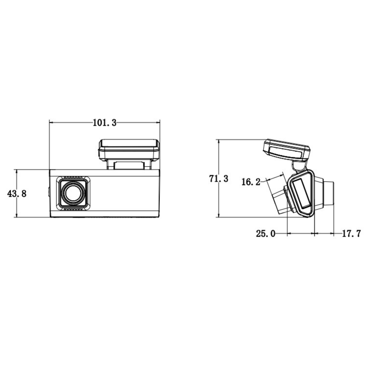 Hikvision V300 forward facing and cabin lens Dashcam