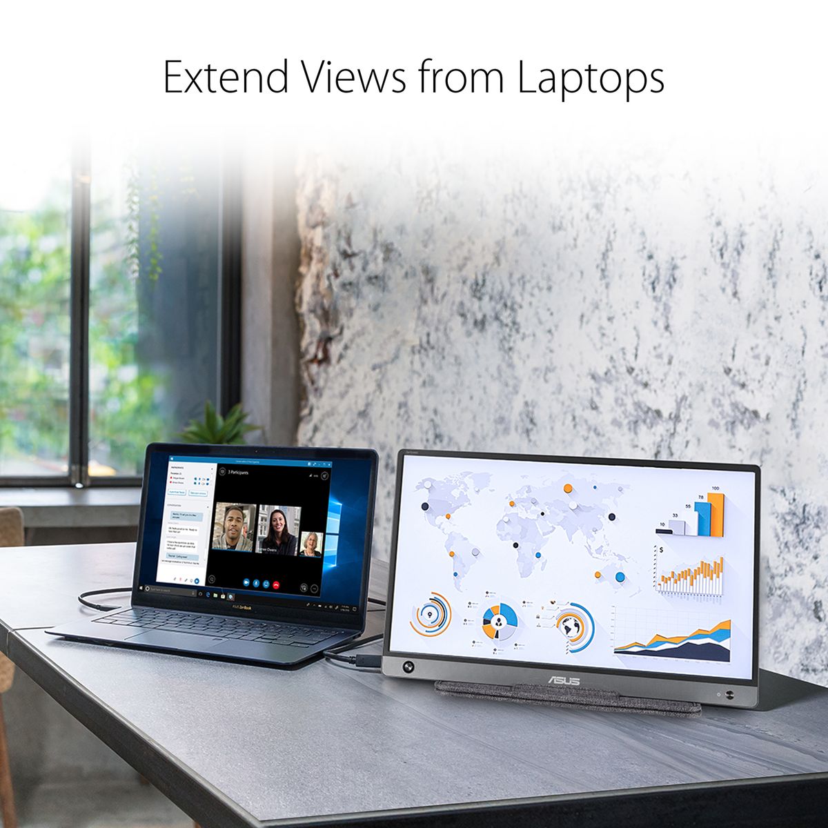 ASUS ZenScreen Go MB16AHP 15.6" FHD Portable Monitor
