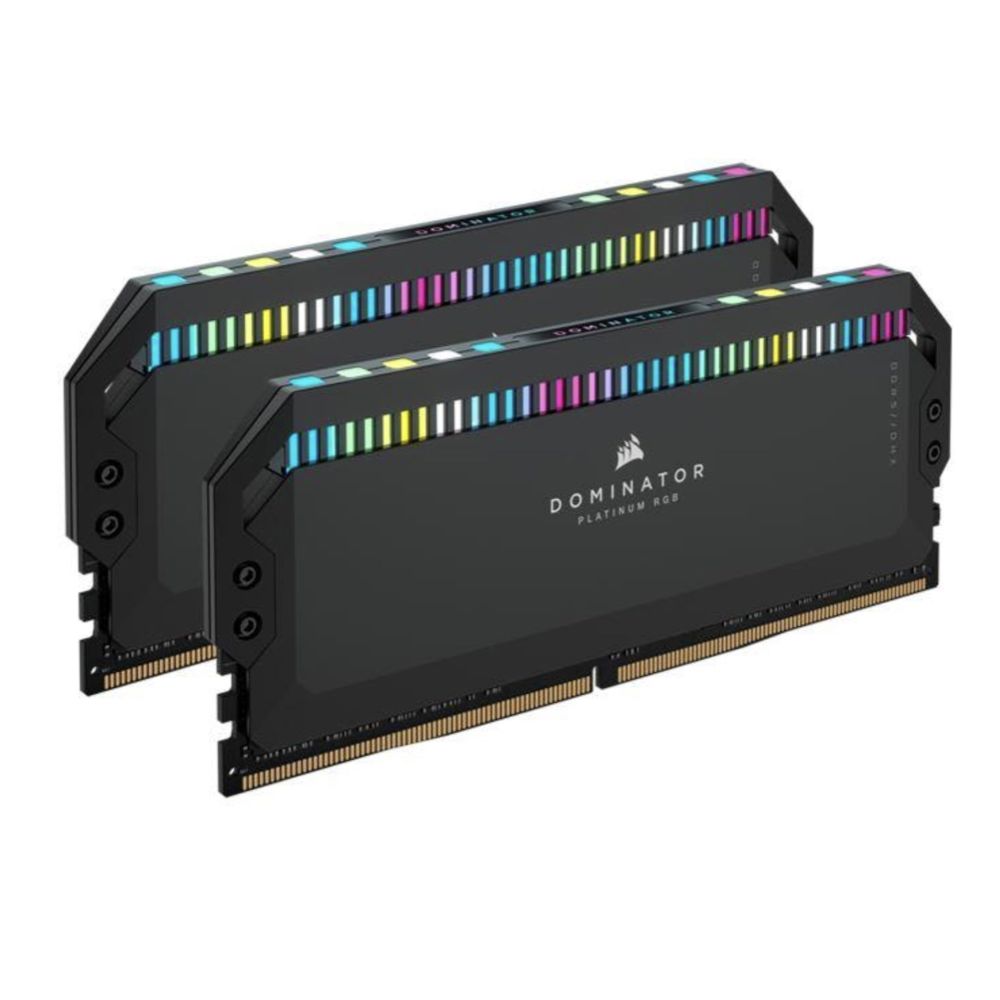 CorsairDOMINATOR PLATINUM RGB DDR5; 5200MHz 64GB 2x32GB DIMM; 40-40-40-77; 1.25V