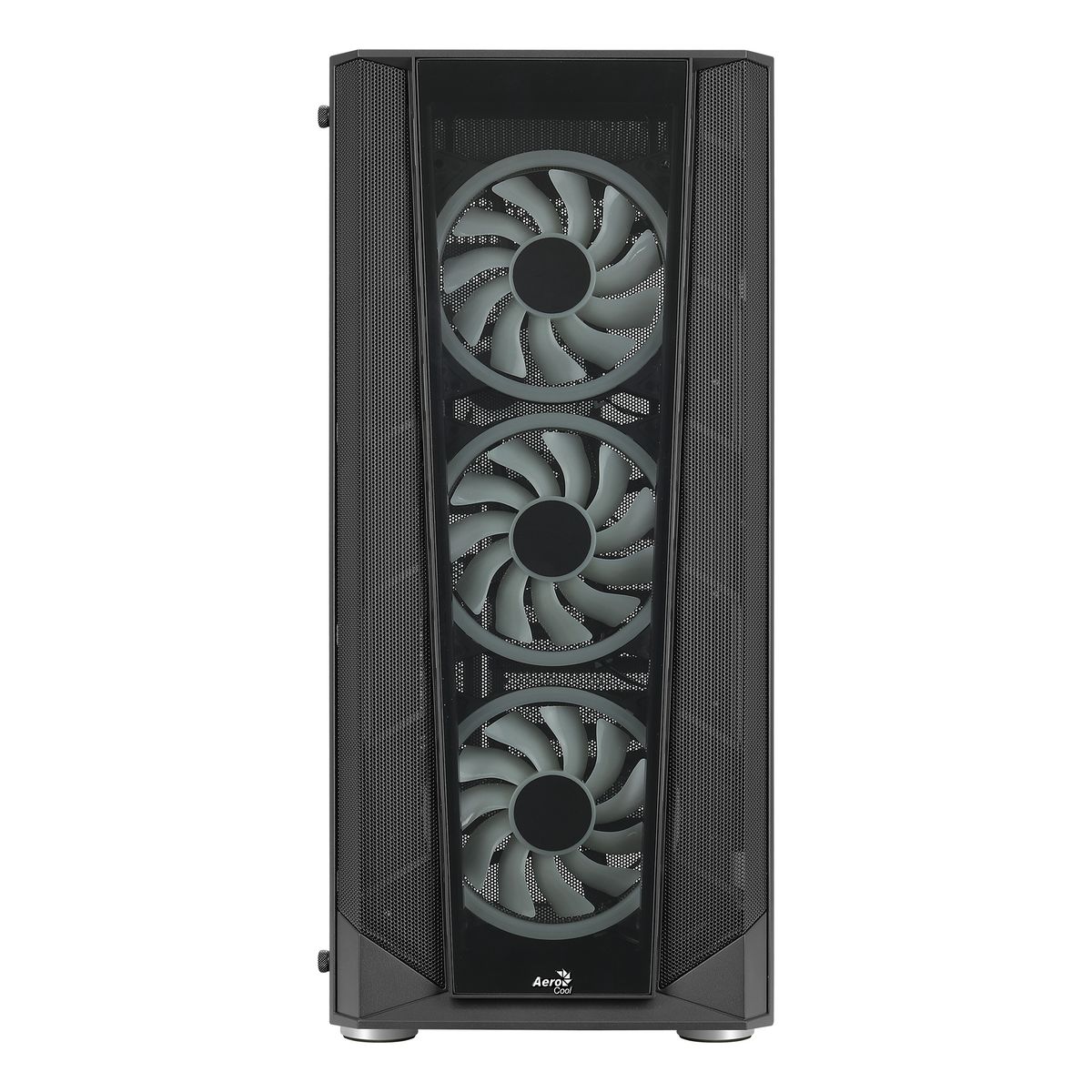 Aerocool Prism ARGB Black Mid tower case - 120mm ARGB Fan x 4; 6-port ARGB control hub - ATX - 2x 2.5'' or 2x3.5'' - 360 Radiato