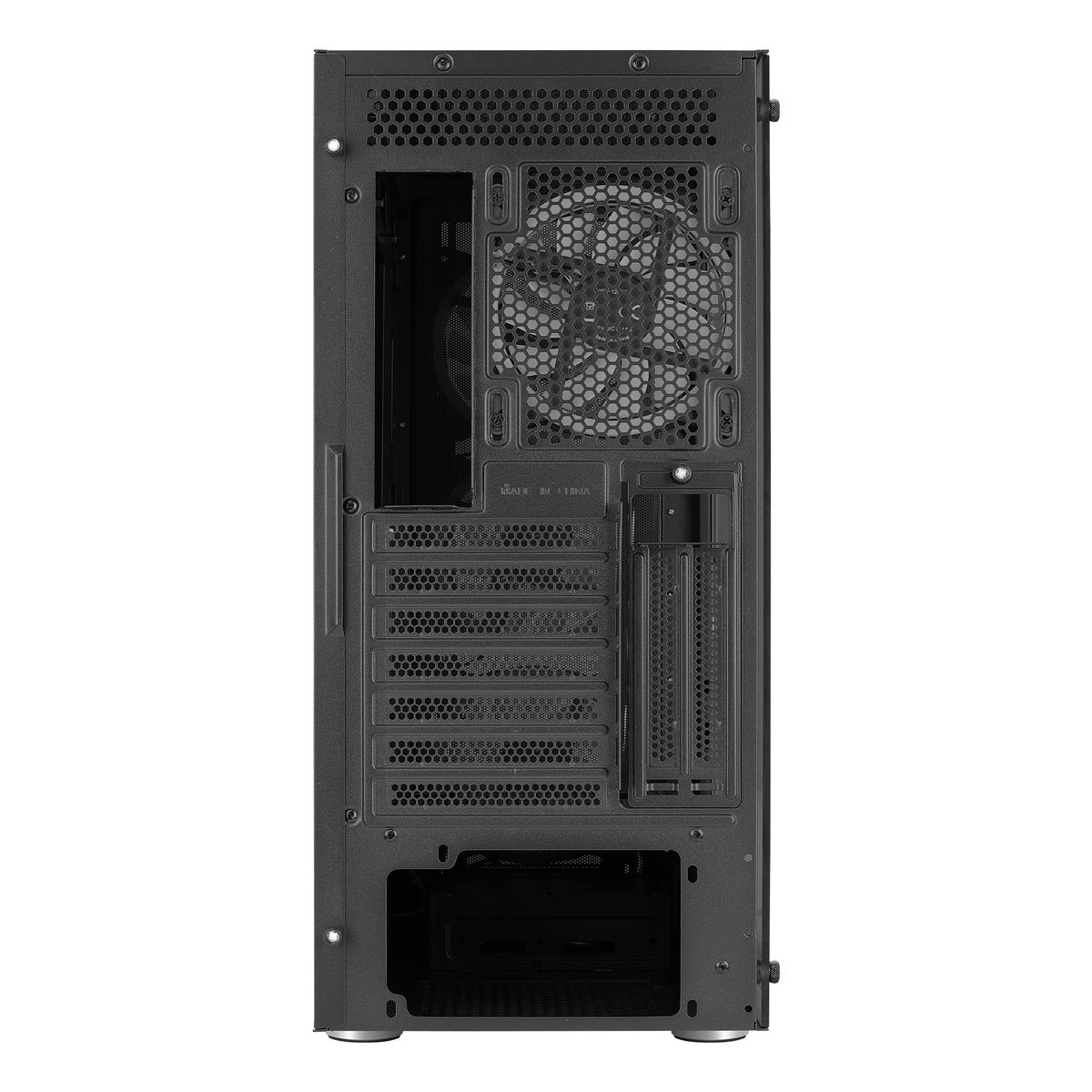 Aerocool Prism ARGB Black Mid tower case - 120mm ARGB Fan x 4; 6-port ARGB control hub - ATX - 2x 2.5'' or 2x3.5'' - 360 Radiato