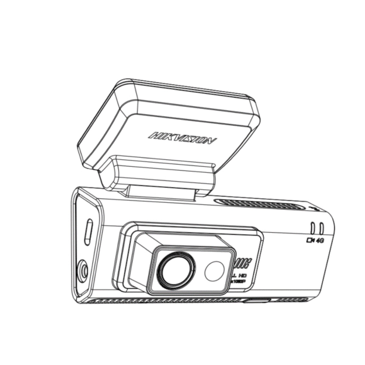 Hikvision V300 forward facing and cabin lens Dashcam