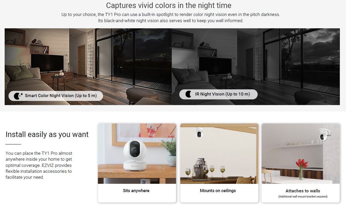 EZVIZ TY1 PRO 3MP INDOOR CAMERA & Hikvision 32GB Micro SD Card (UNBOXED DEAL)