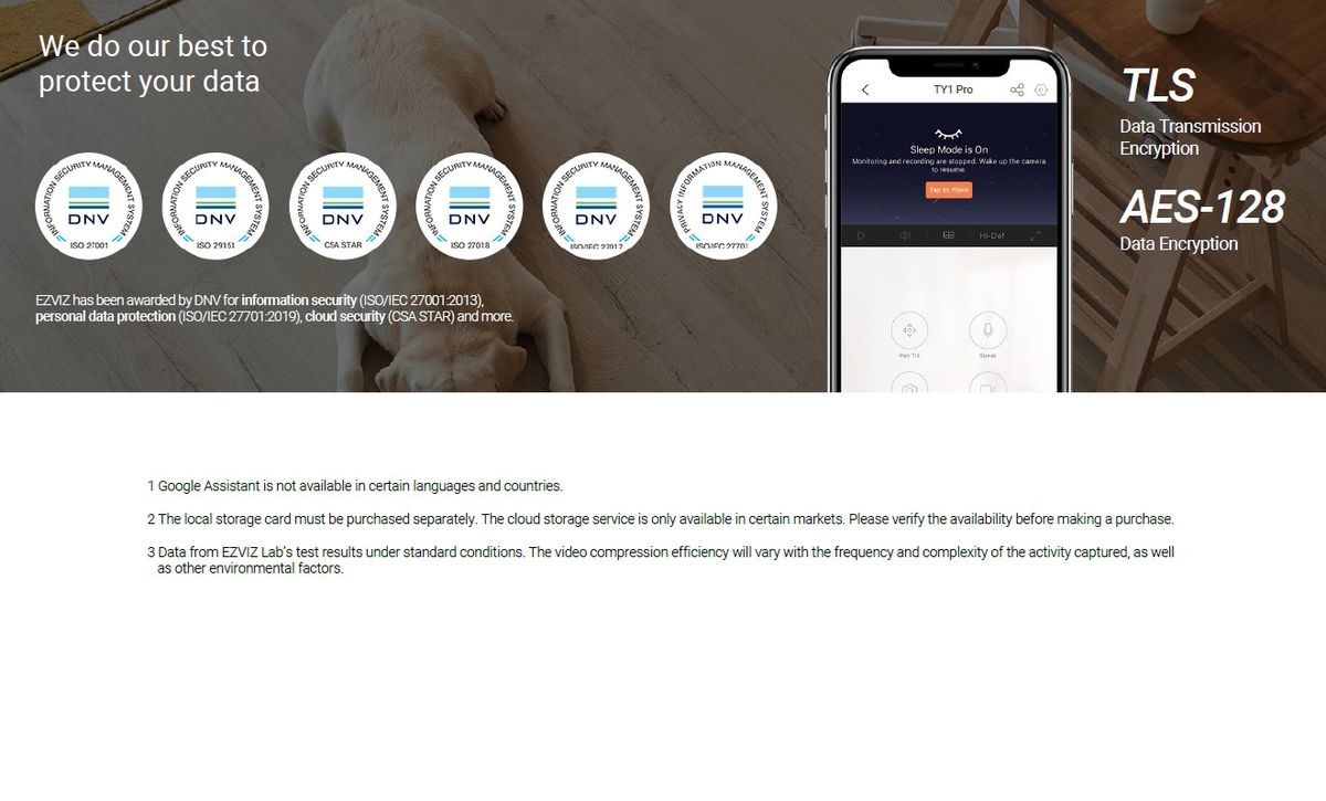 EZVIZ TY1 PRO 3MP INDOOR CAMERA & Hikvision 32GB Micro SD Card (UNBOXED DEAL)