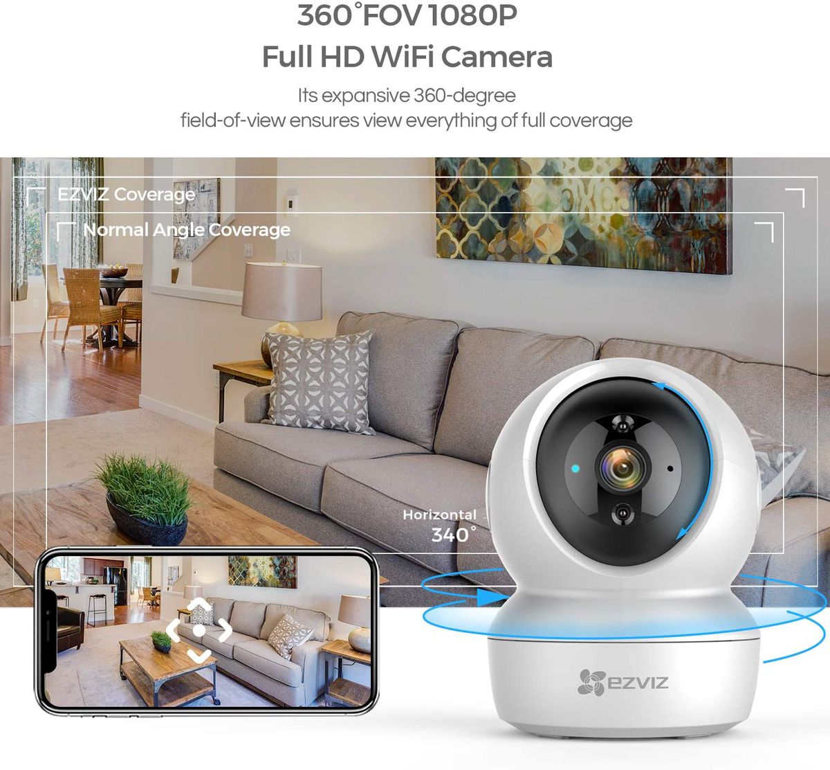 EZVIZ C6N 1080p Full HD Pan&Tilt WiFi IP Camera