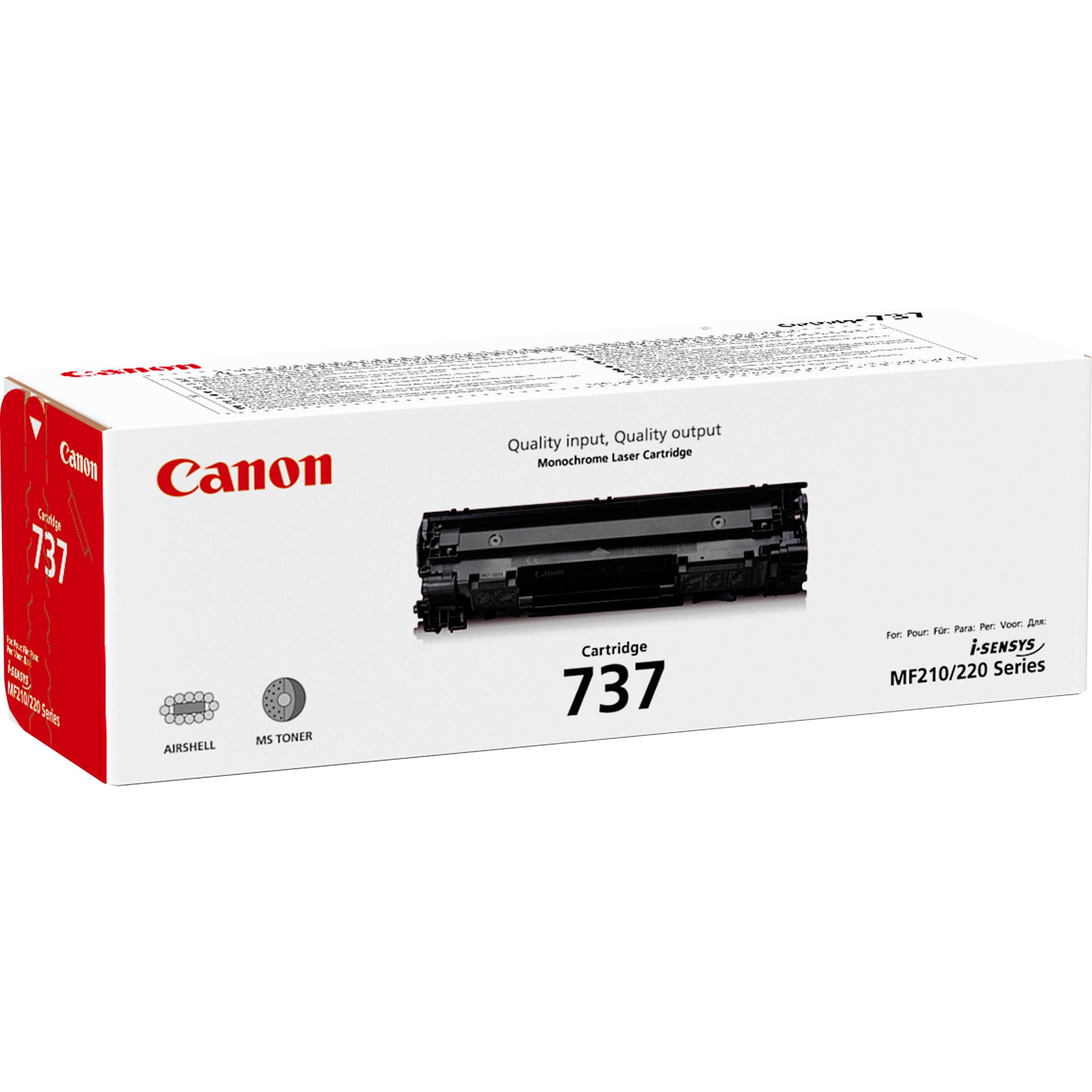 Canon-Toner-CRG 737 BK-MF211 / MF212w / MF216n / MF217w / MF226dn / MF229dw / MF231 / MF232w / MF237w / MF247dw / MF249dw - Yield 2 400-0