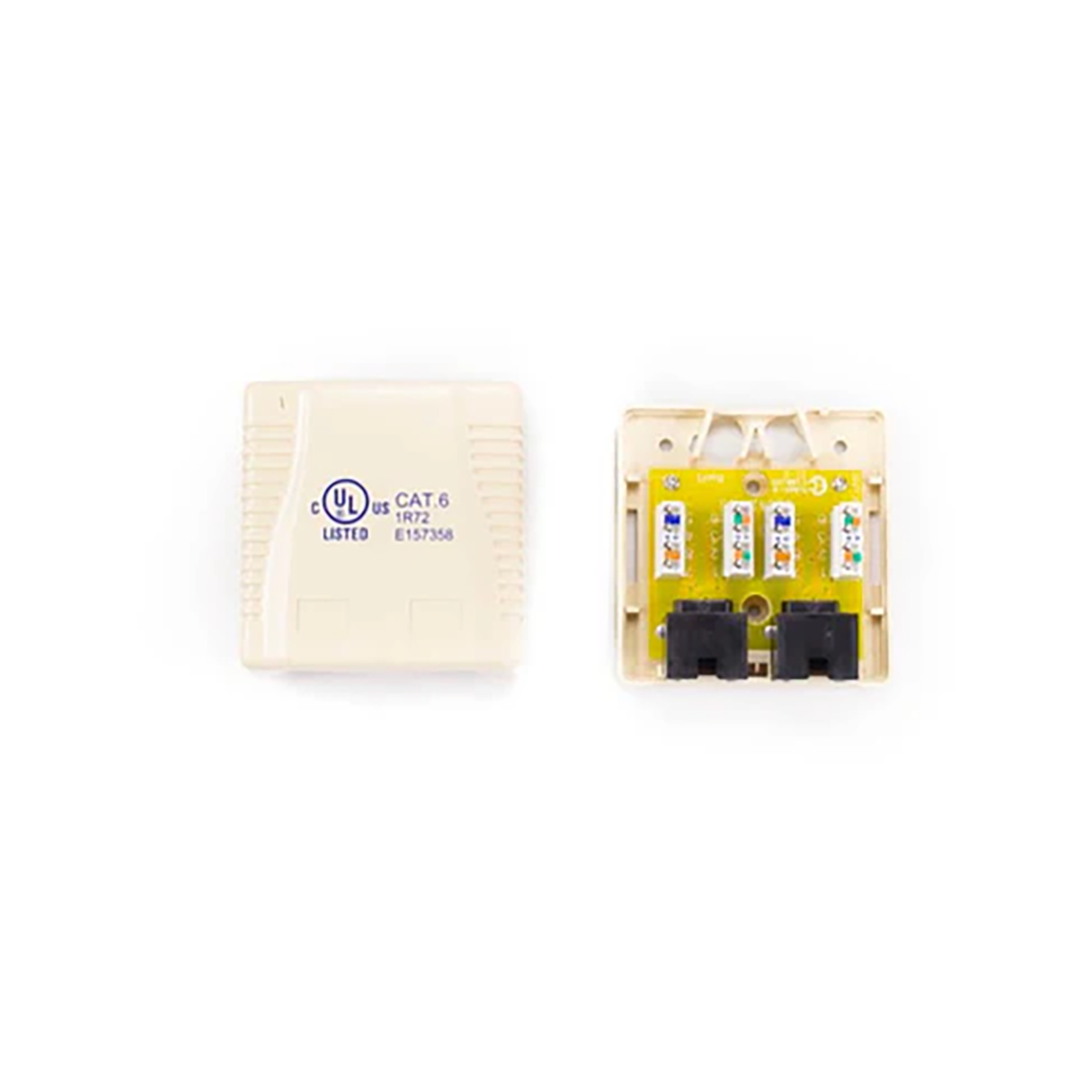 Zone CAT5e RJ45 White Single Box Network Outlet-0