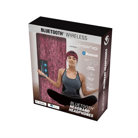 Volkano Lucid Series Bluetooth Headband Headphones - Red