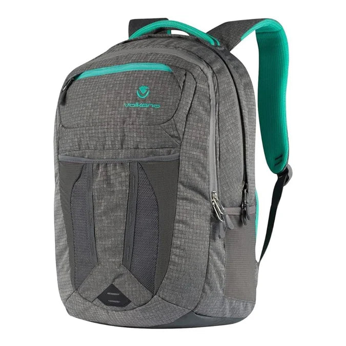 Volkano Crush Backpack. Grey/Aqua.