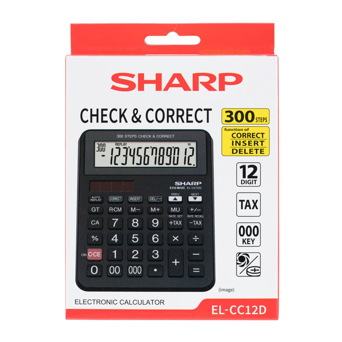 Sharp EL-CC12D Desk Calculator - CheckCorrect Tax-0